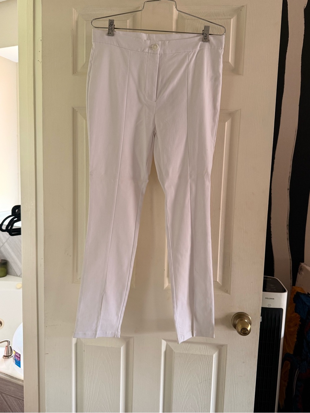 White Men's Slim Dress Pants